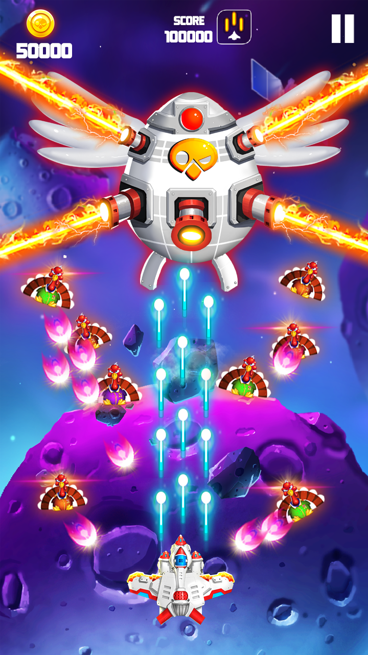 Chicken Shooter: Crazy Invader Game Screenshot
