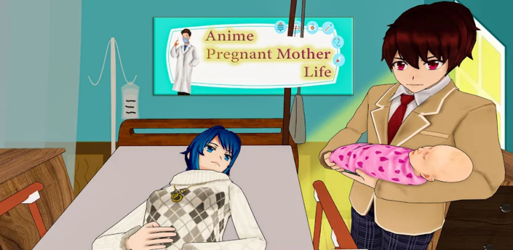 Banner of 虛擬孕媽媽：動漫女孩家庭遊戲 1.0.85