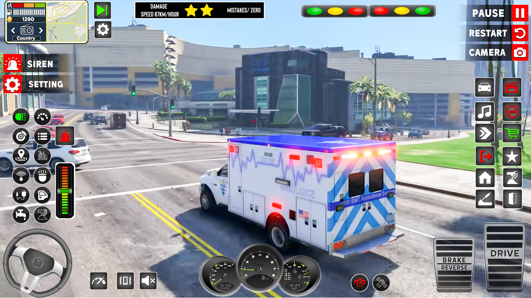 Cuplikan Layar Game US Emergency Ambulance Game 3D