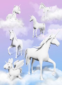 Unicorn 3D Coloring Book Game Screenshot