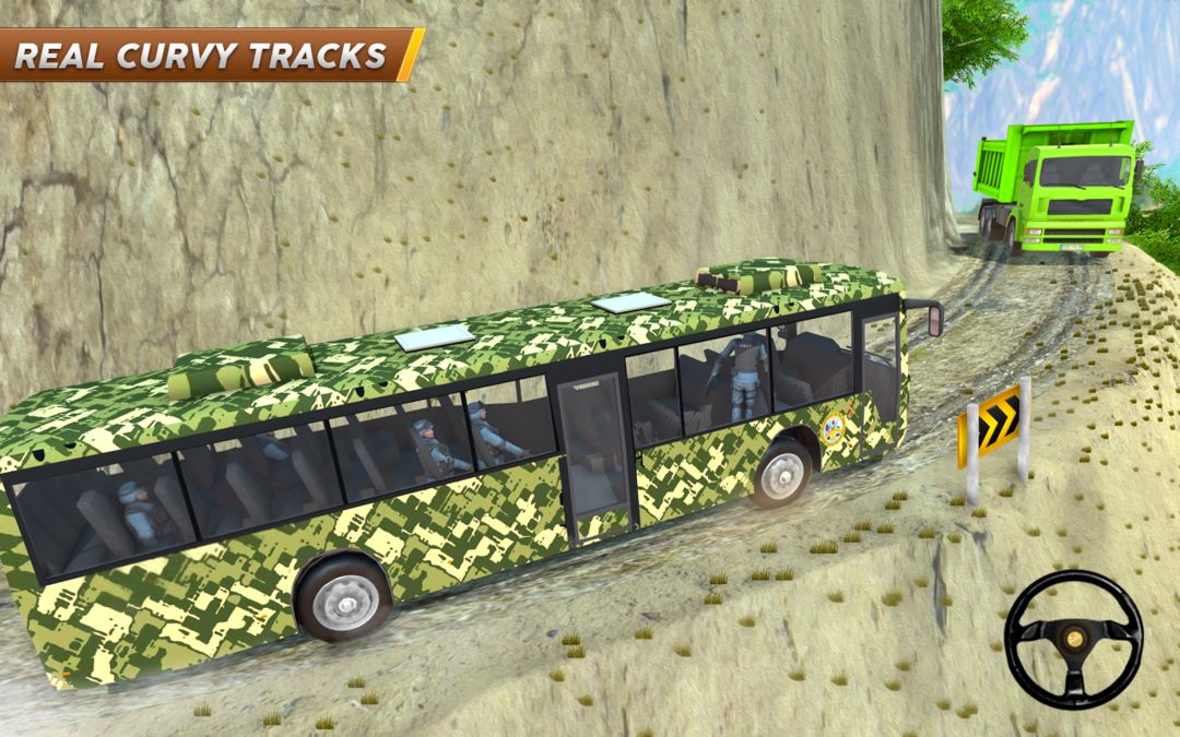 Screenshot of Army Coach Bus Hill Driving 3D