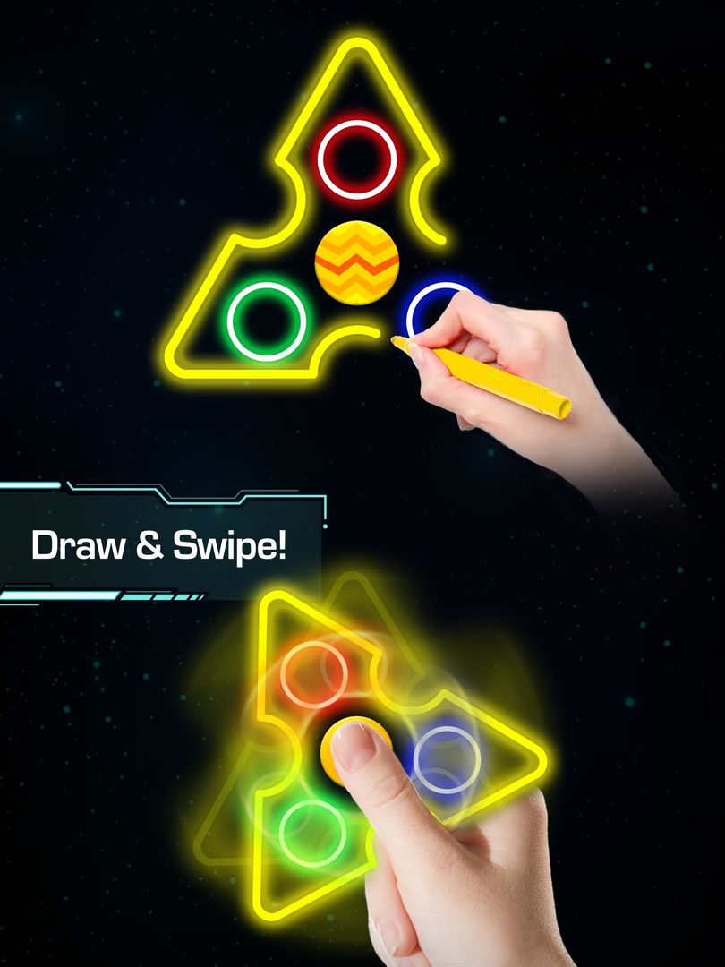 Draw Finger Spinner 게임 스크린 샷