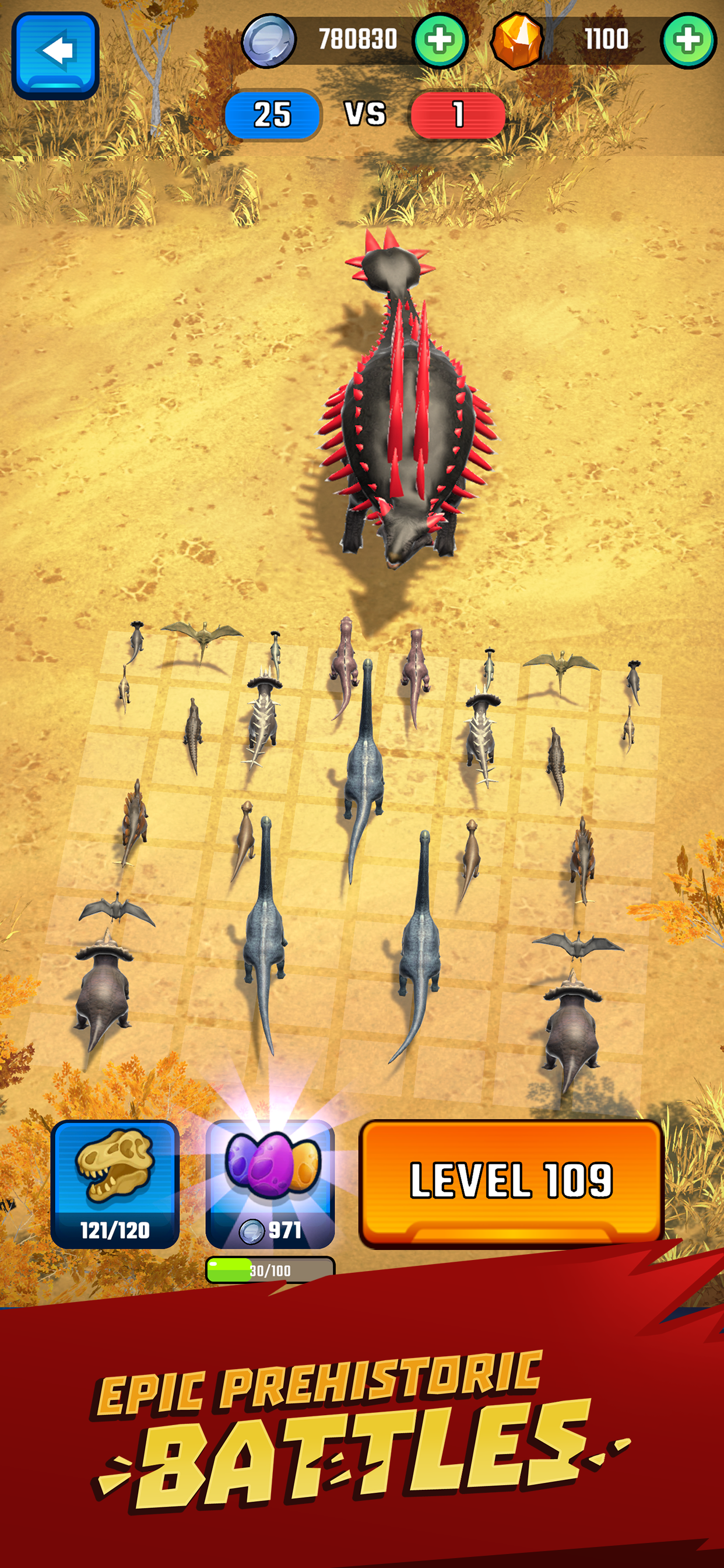 Screenshot of Jurassic Warfare: Dino Battle