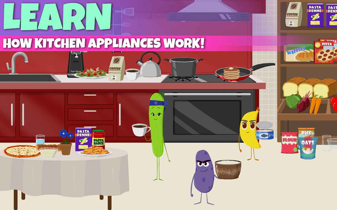 Captura de Tela do Jogo Supermarket - Fruits Vs Veggies Kids Shopping Game