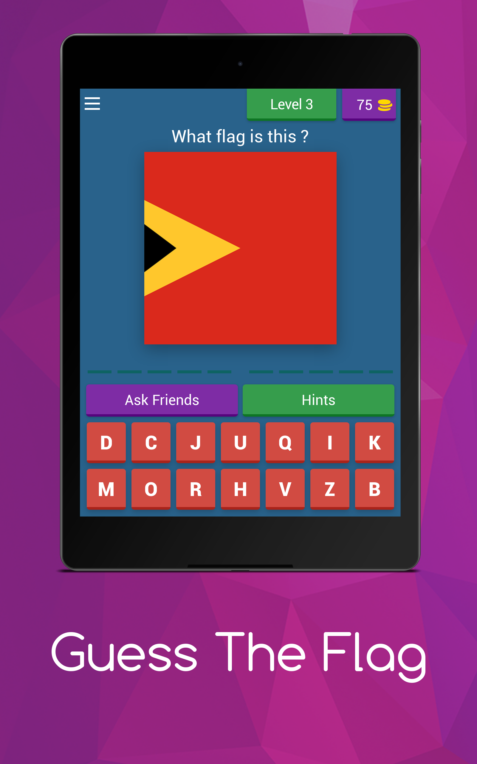 Screenshot of Guess the Flag Quiz