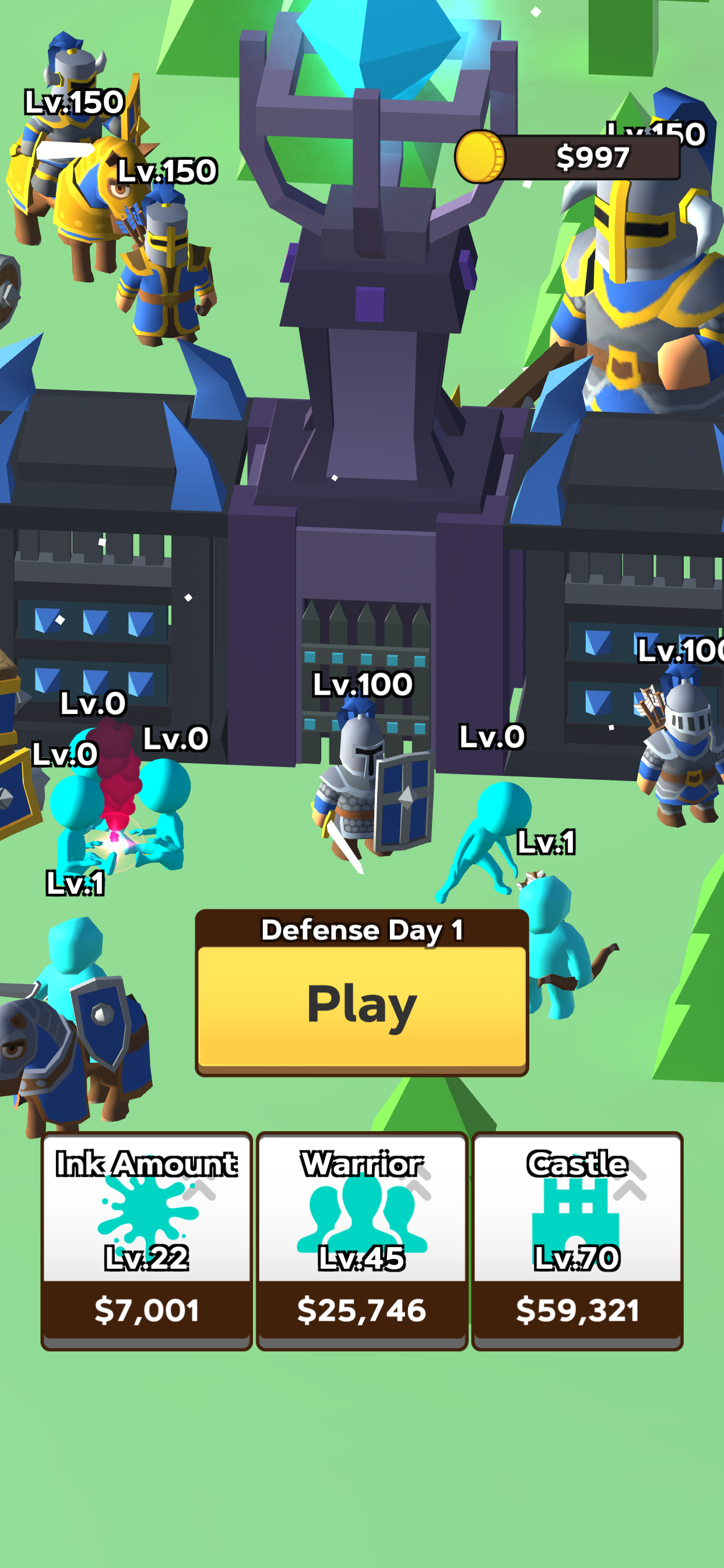 Draw Defence Game Screenshot