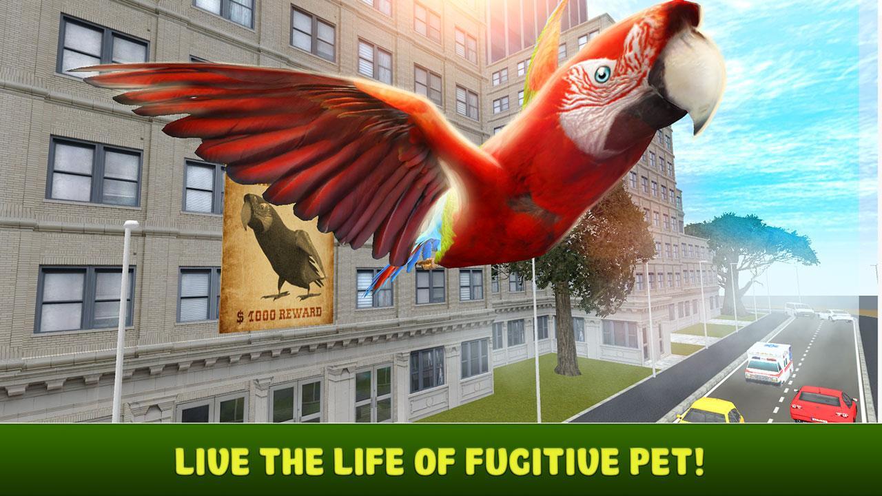 Screenshot 1 of Simulador de papagaio de pássaro da cidade 3D 1.2
