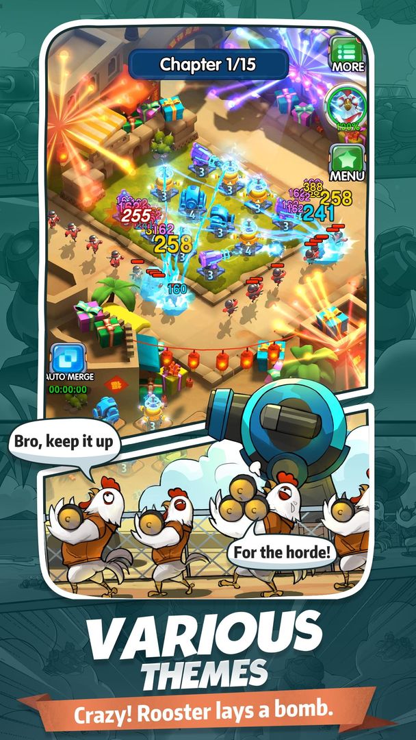 Screenshot of Rooster Defense