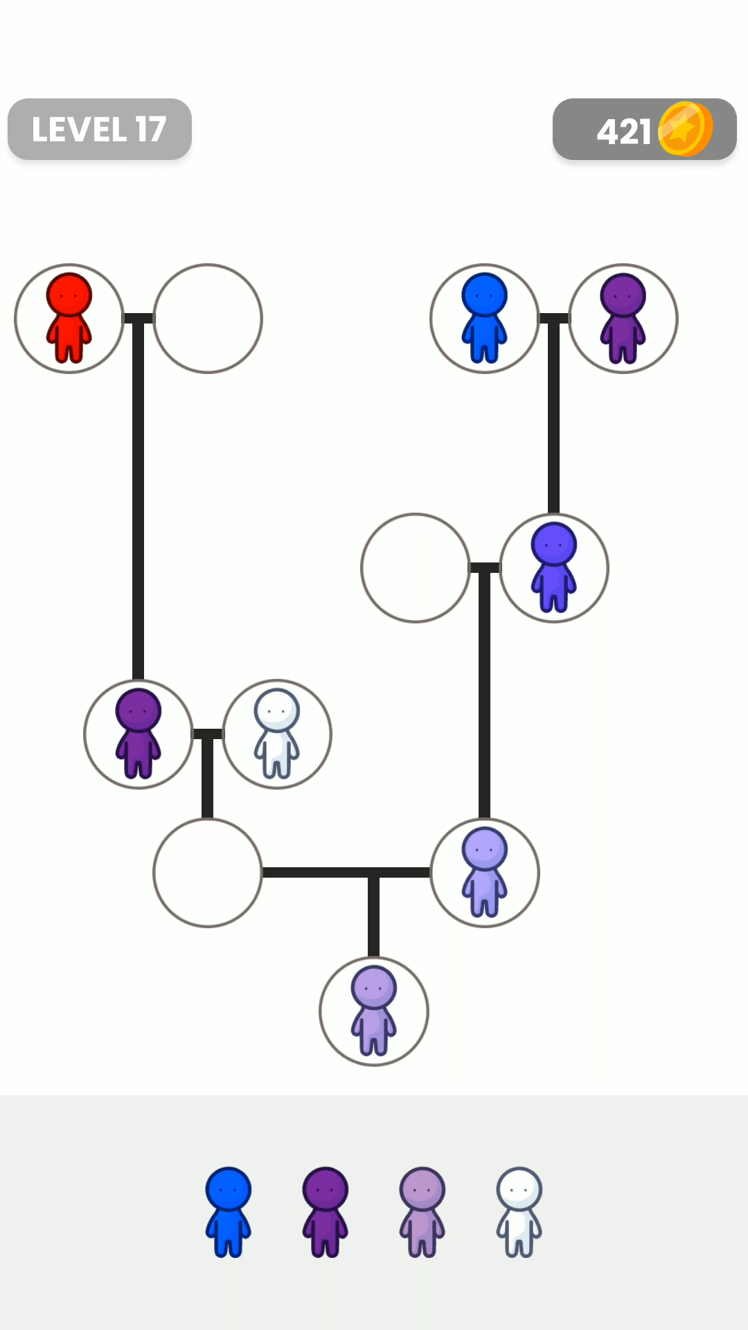 Colored Family Tree Game Screenshot