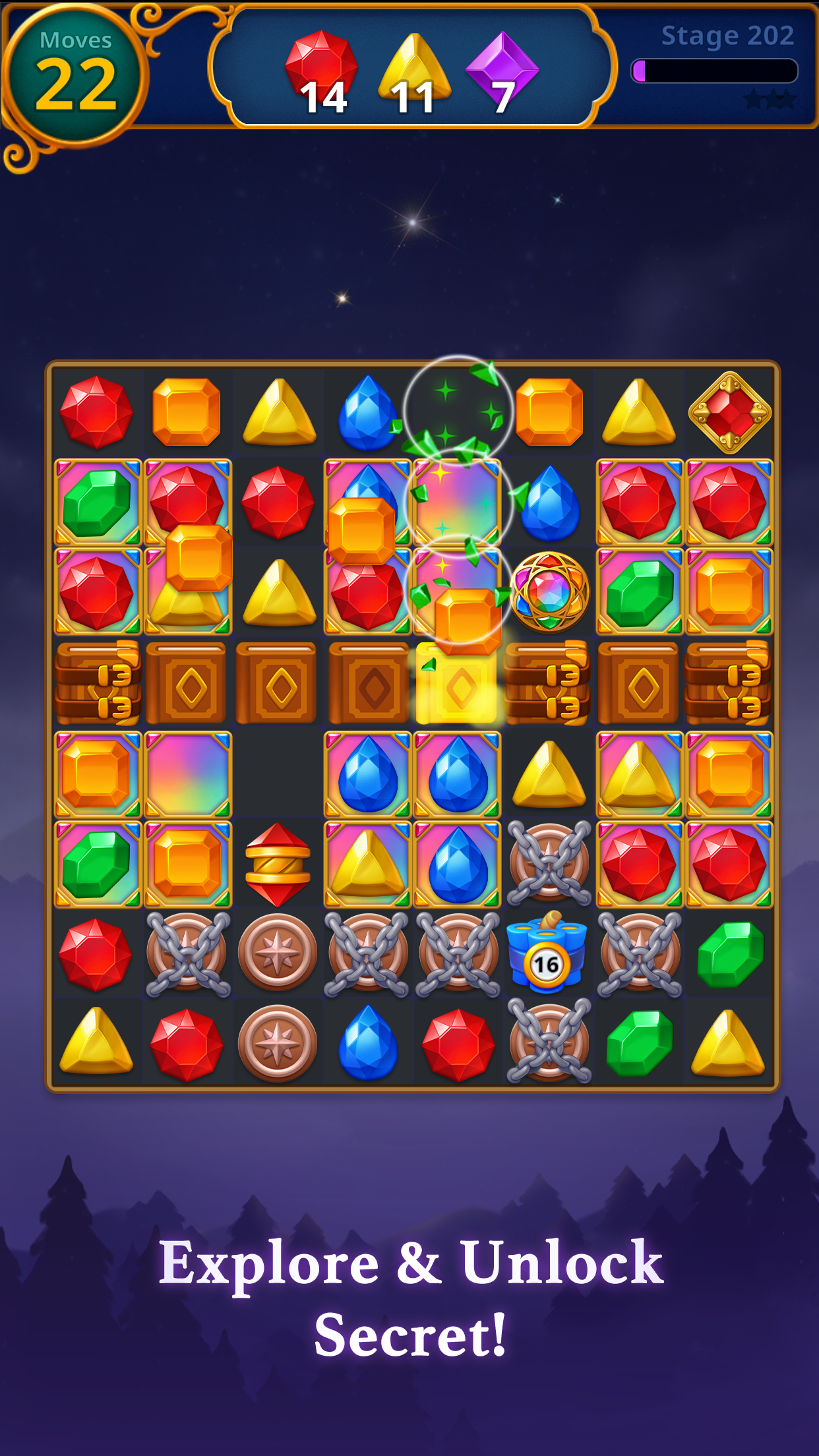 Скриншот игры Jewels Magic: Mystery Match3