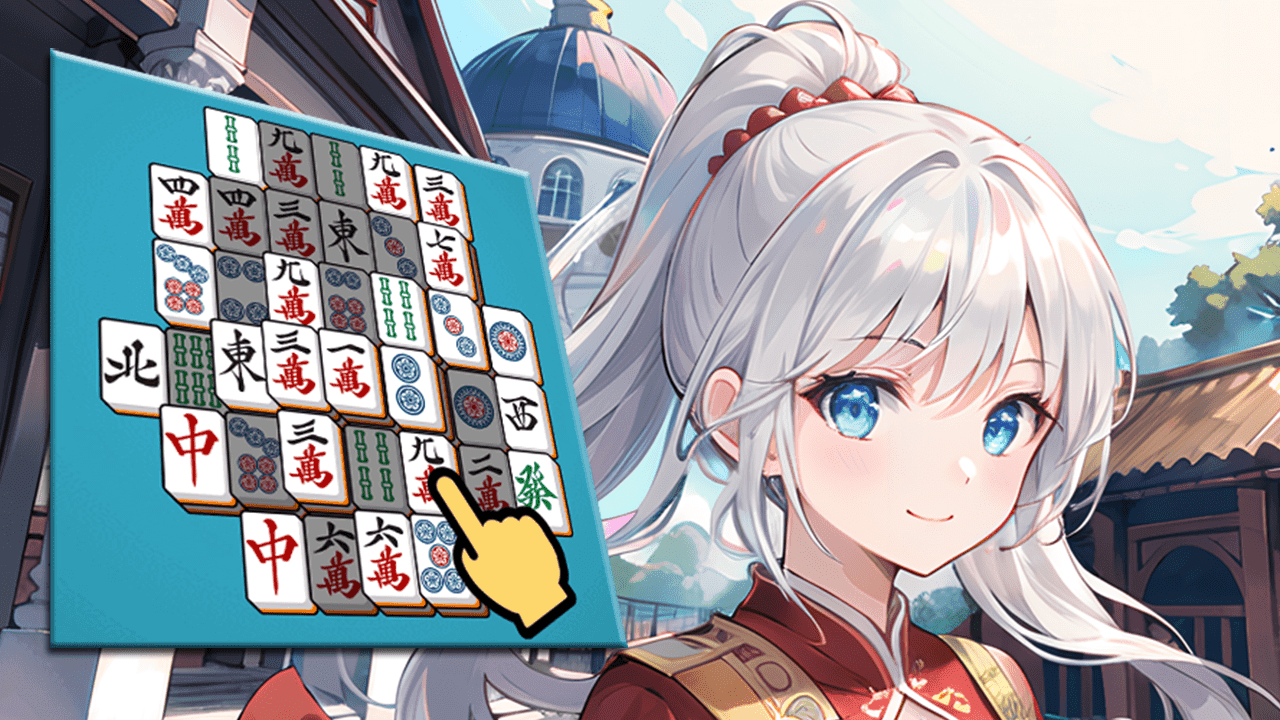 Sexy Waifu Mahjong Solitaire 게임 스크린 샷