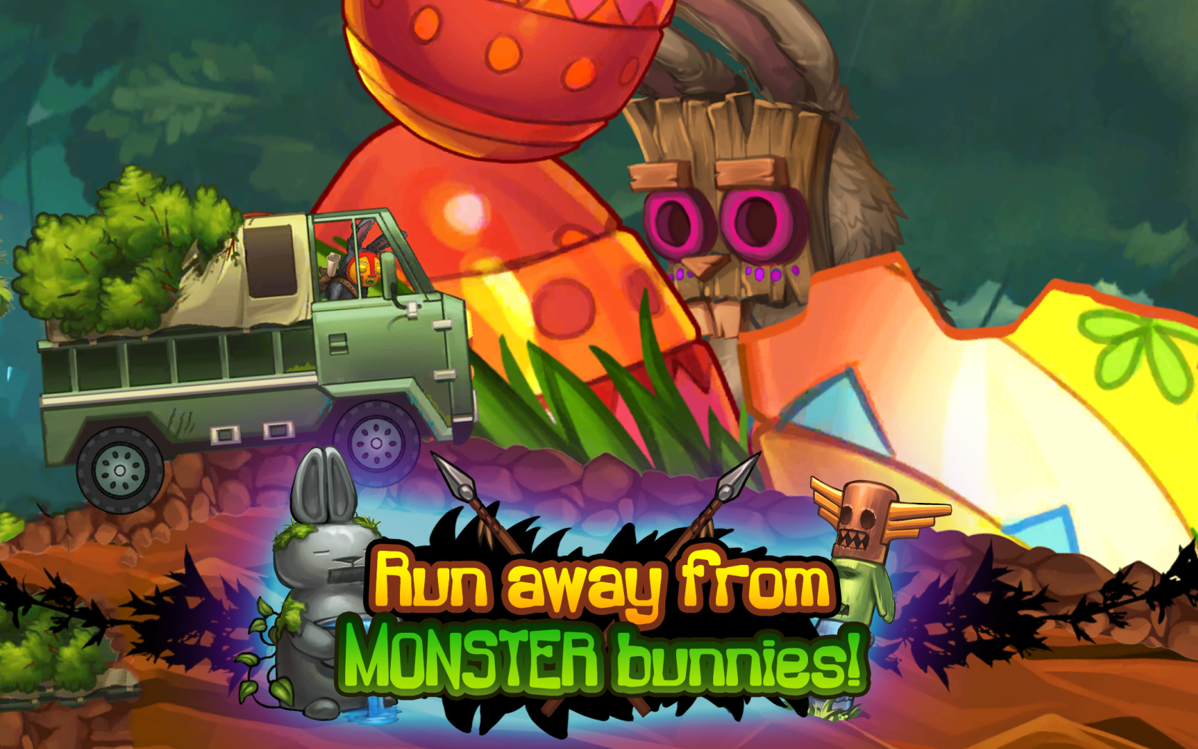 Angry Bunny Race: Jungle Road ภาพหน้าจอเกม