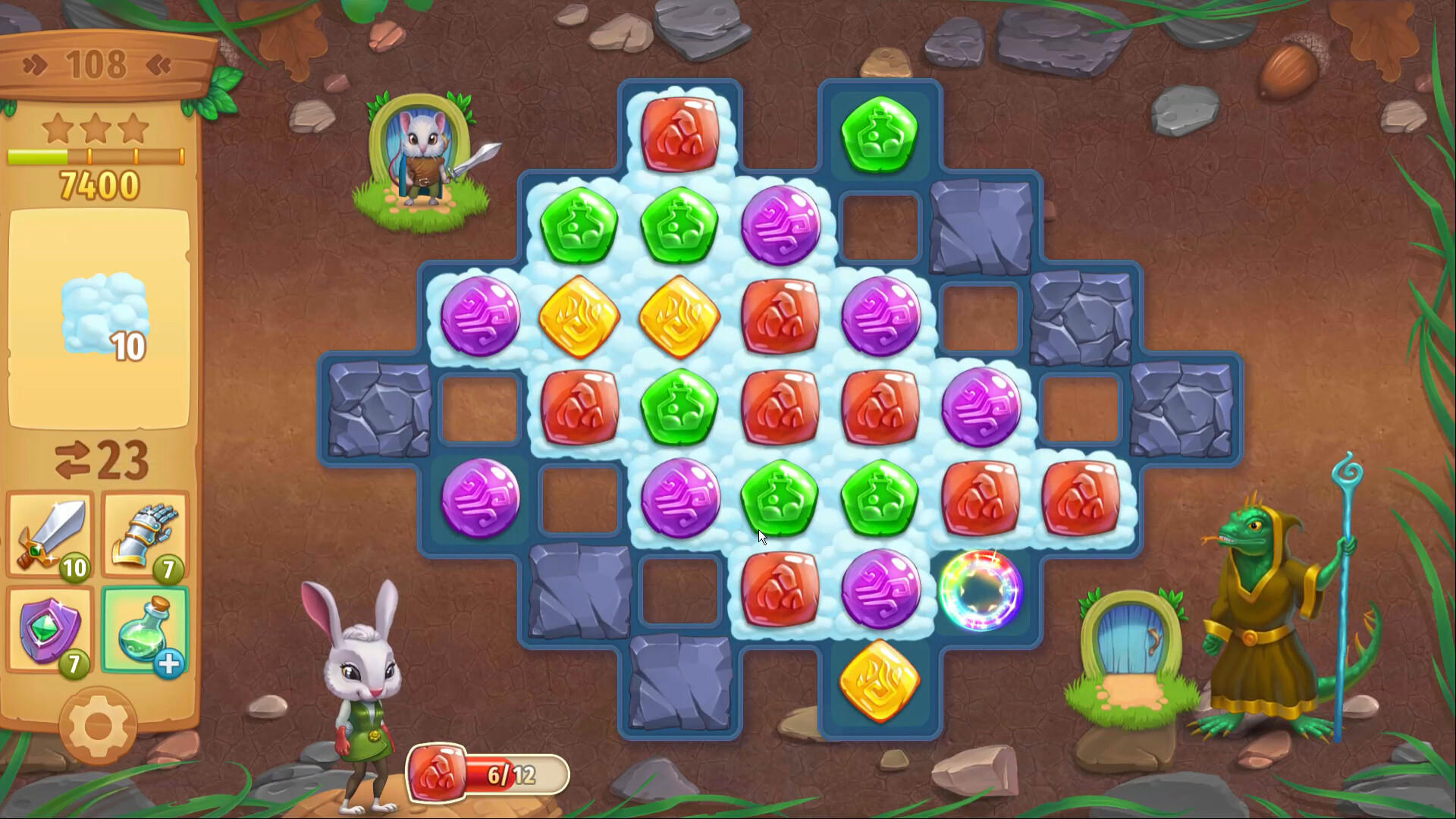 Screenshot of Strongblade - Puzzle Quest and Match-3 Adventure
