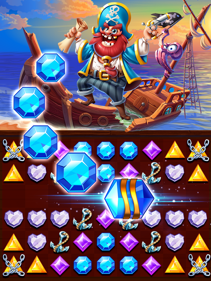 Pirate Jewels Star Game Screenshot
