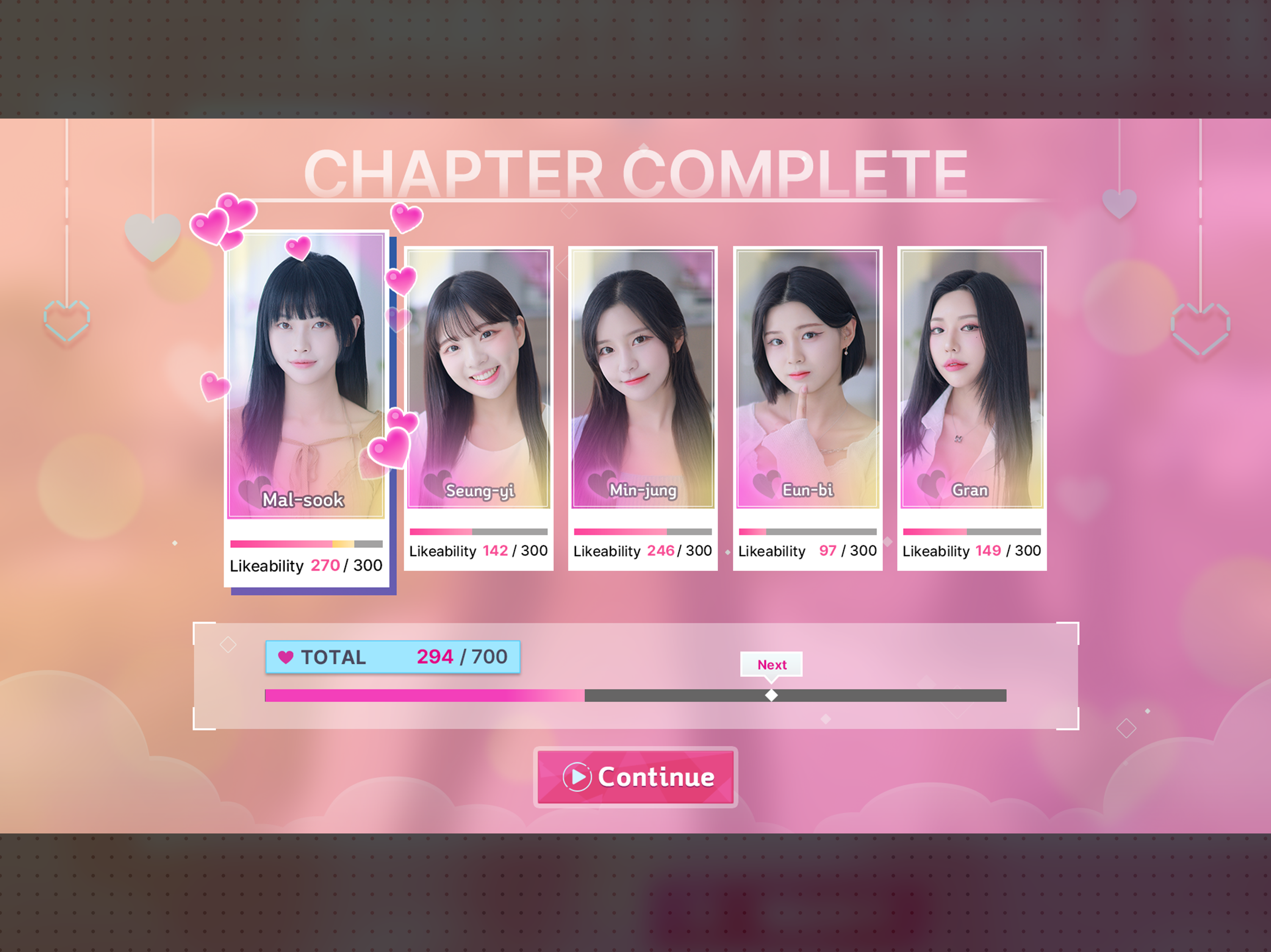 Five Hearts Under One Roof Game Screenshot