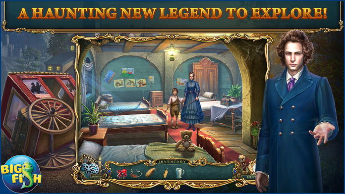 Cuplikan Layar Game Haunted Legends: The Stone Guest - A Hidden Objects Detective Game (Full)