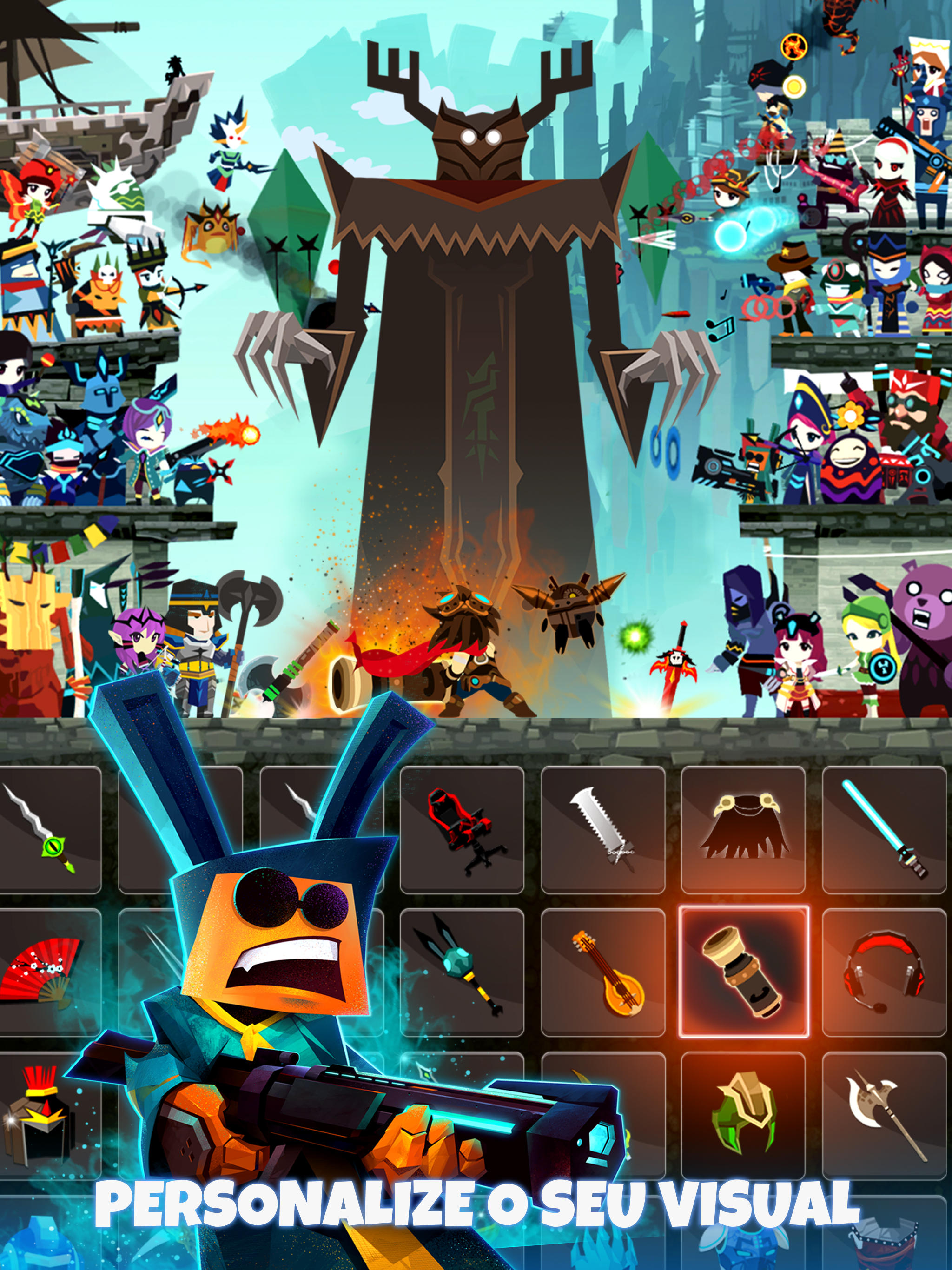 Captura de Tela do Jogo Tap Titans 2 - jogo de click