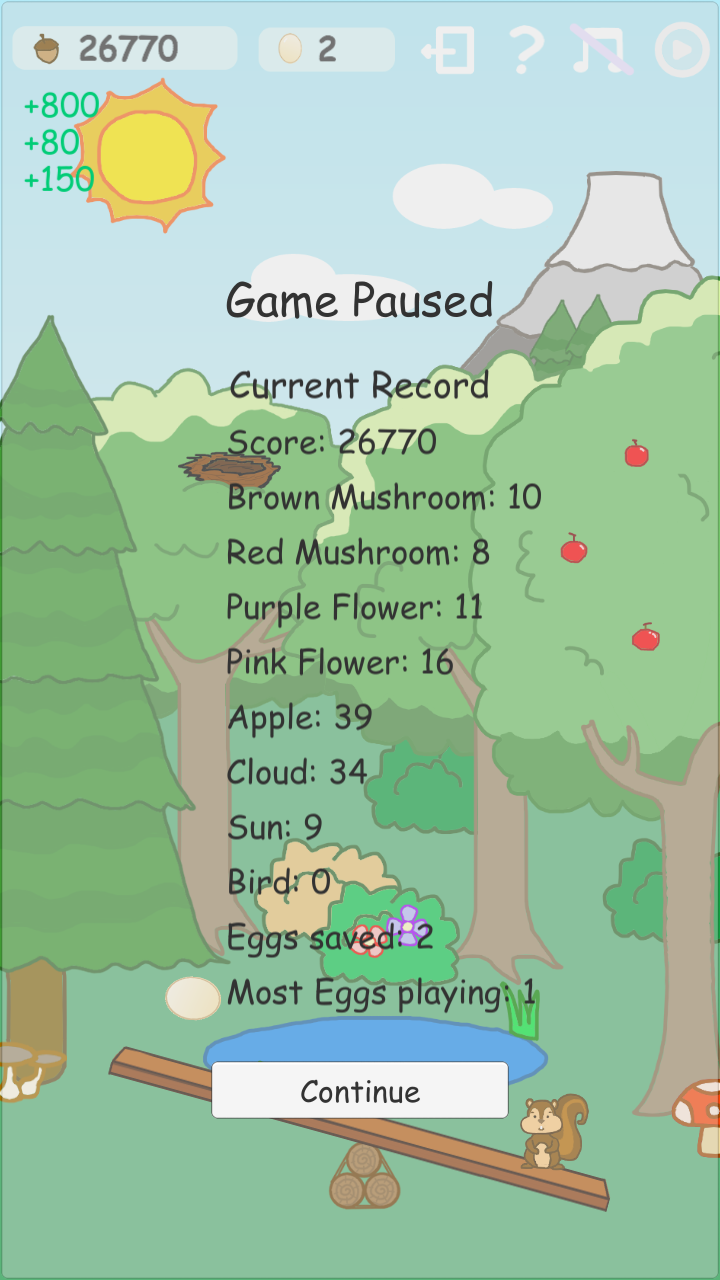 Скриншот игры Mr. Squirrel and Eggs