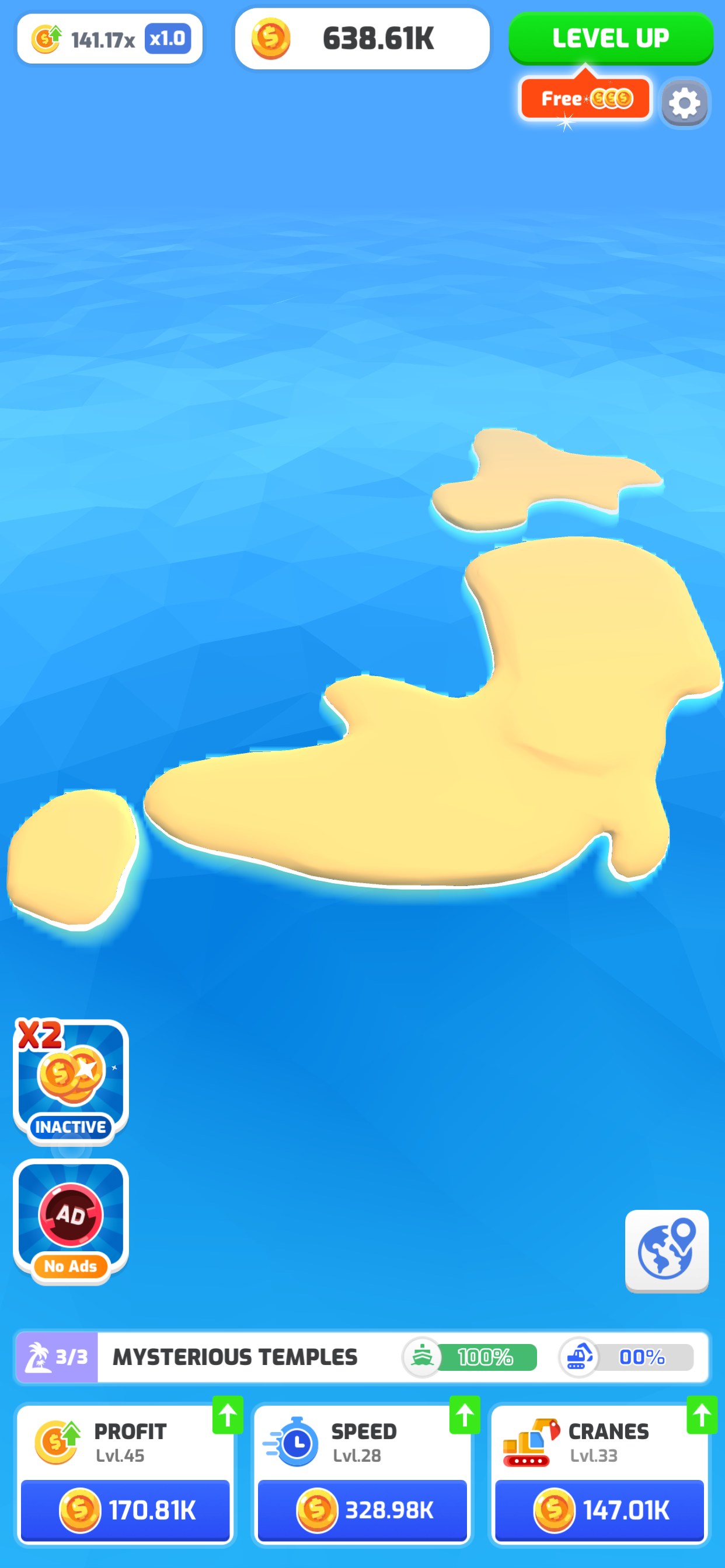 Idle Island Inc Game Screenshot