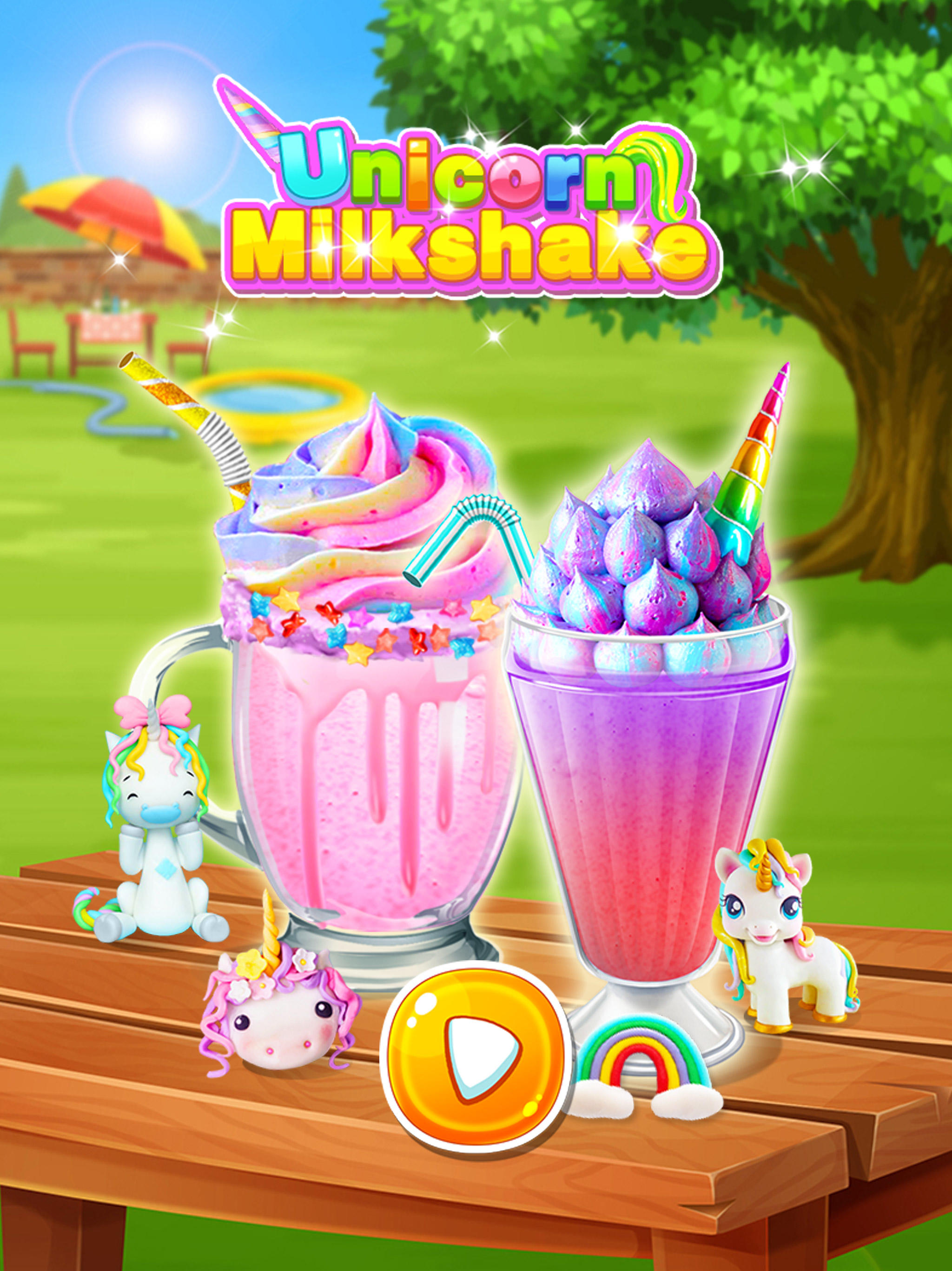 Captura de Tela do Jogo Unicorn Ice Cream Milkshake