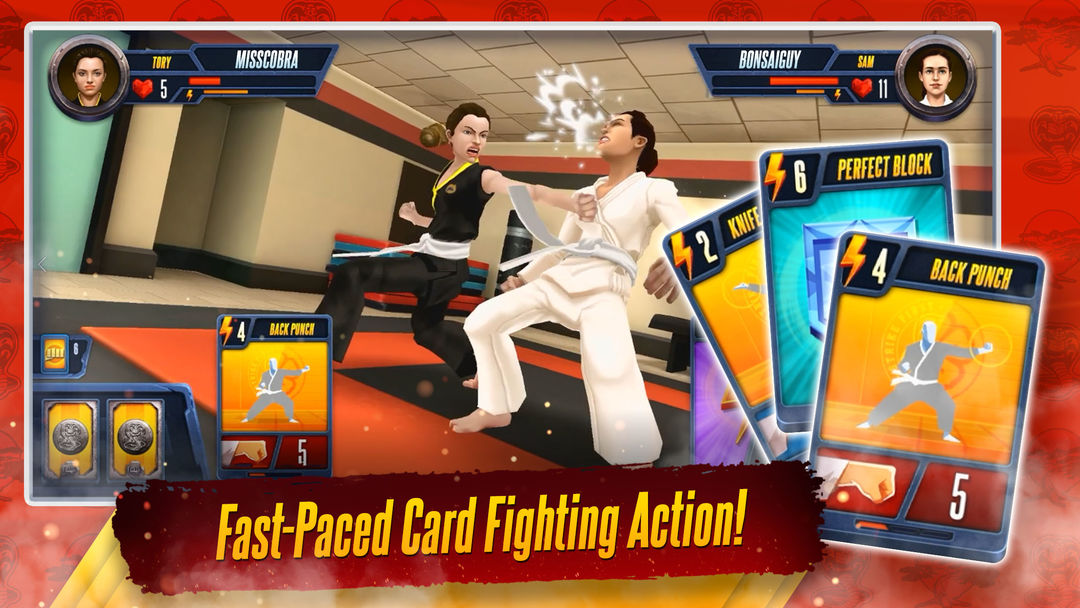 Cobra Kai: Card Fighter 게임 스크린 샷