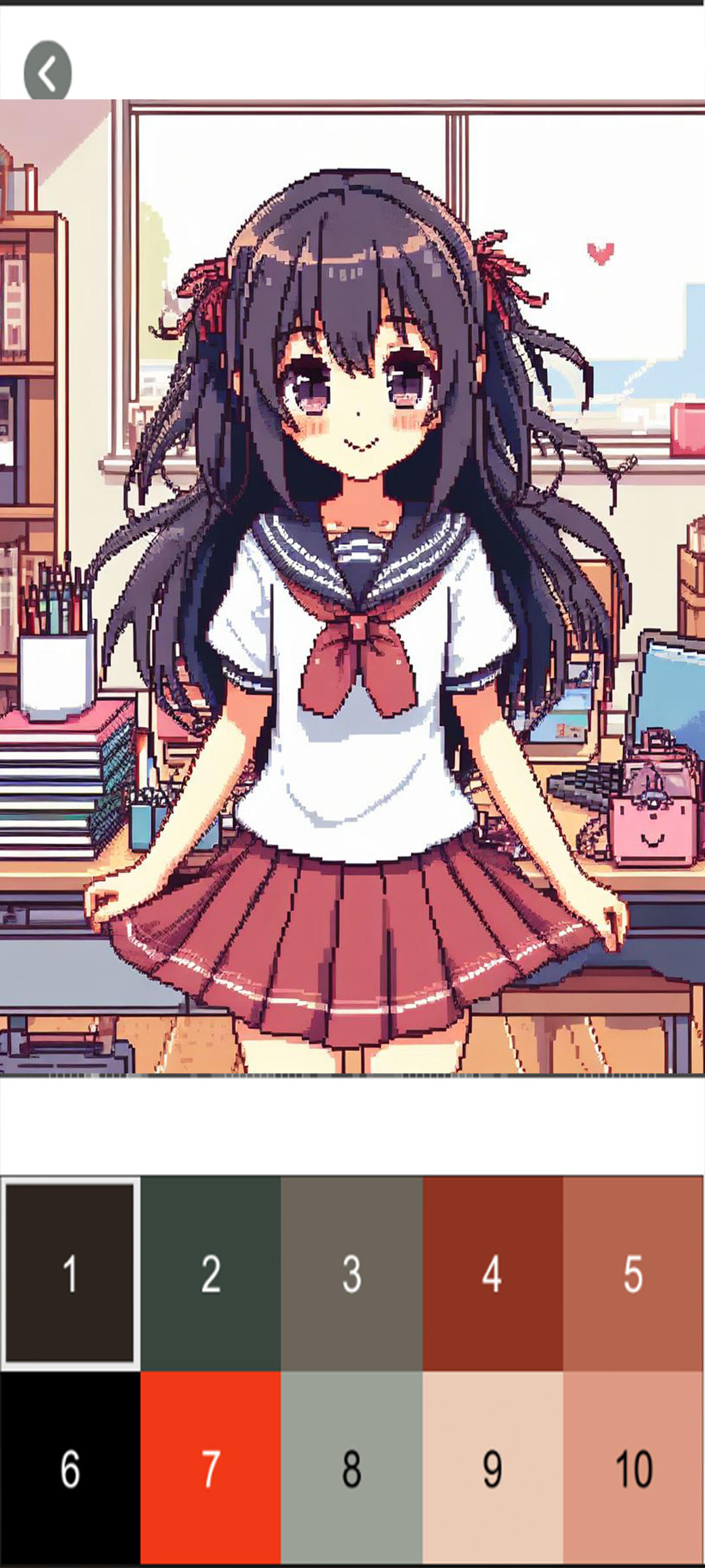 Sakurani Anime School PixelArt ภาพหน้าจอเกม