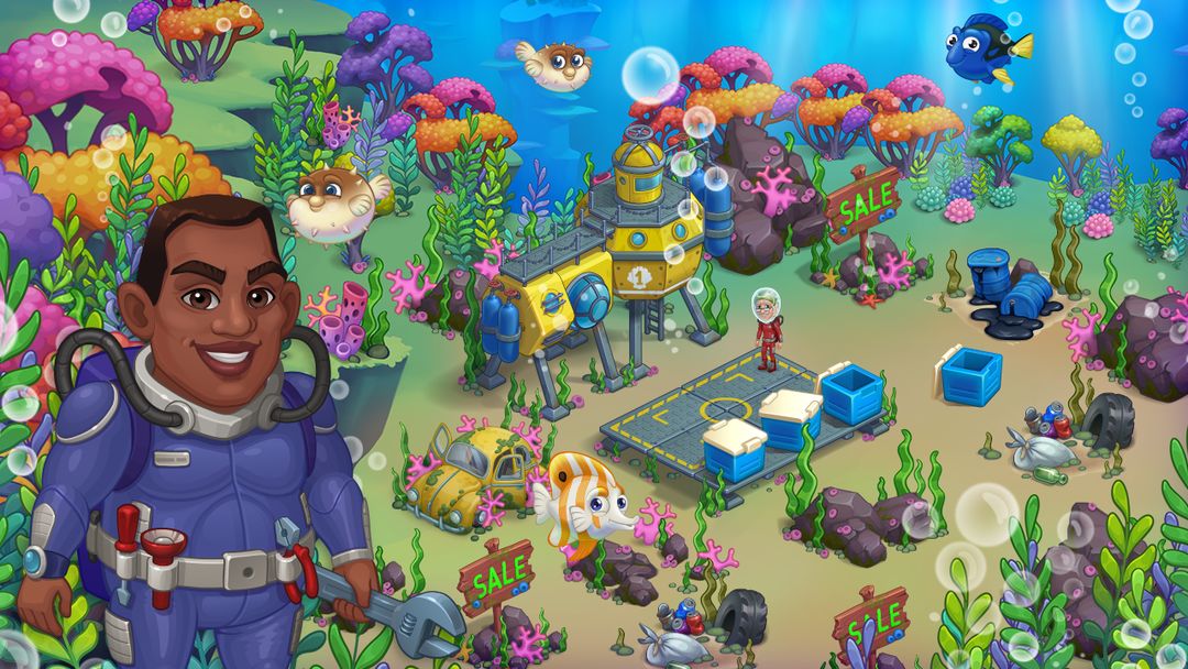 Aquarium Farm：魚鎮、美人魚、愛情故事、鯊魚遊戲截圖