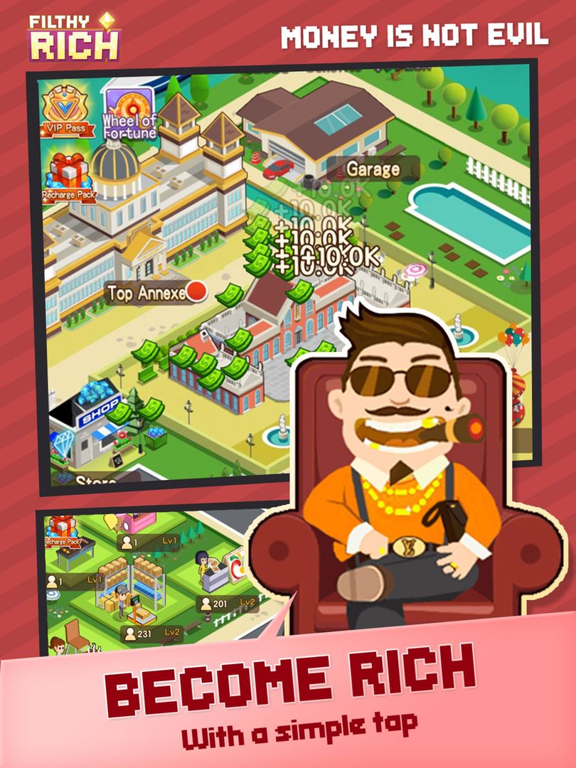 Screenshot of Filthy Rich - Money isn't evil
