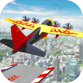 Airplane Mega Ramp Stunt Games