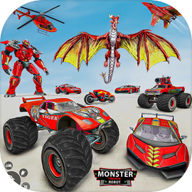 Perang robot truk monster –Game robot naga