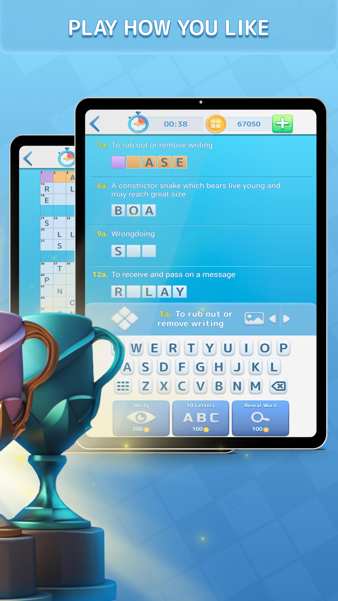 Crossword Champ: Fun Word Puzzle Games Play Online 게임 스크린샷