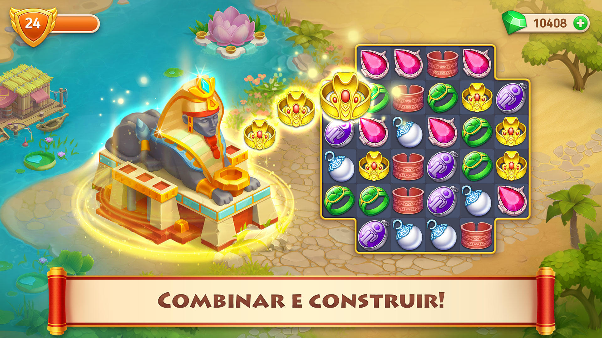 Captura de Tela do Jogo Cradle of Empires Match 3 Jogo