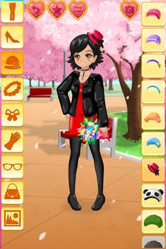 Anime Date Dress Up Girls Game Game Screenshot