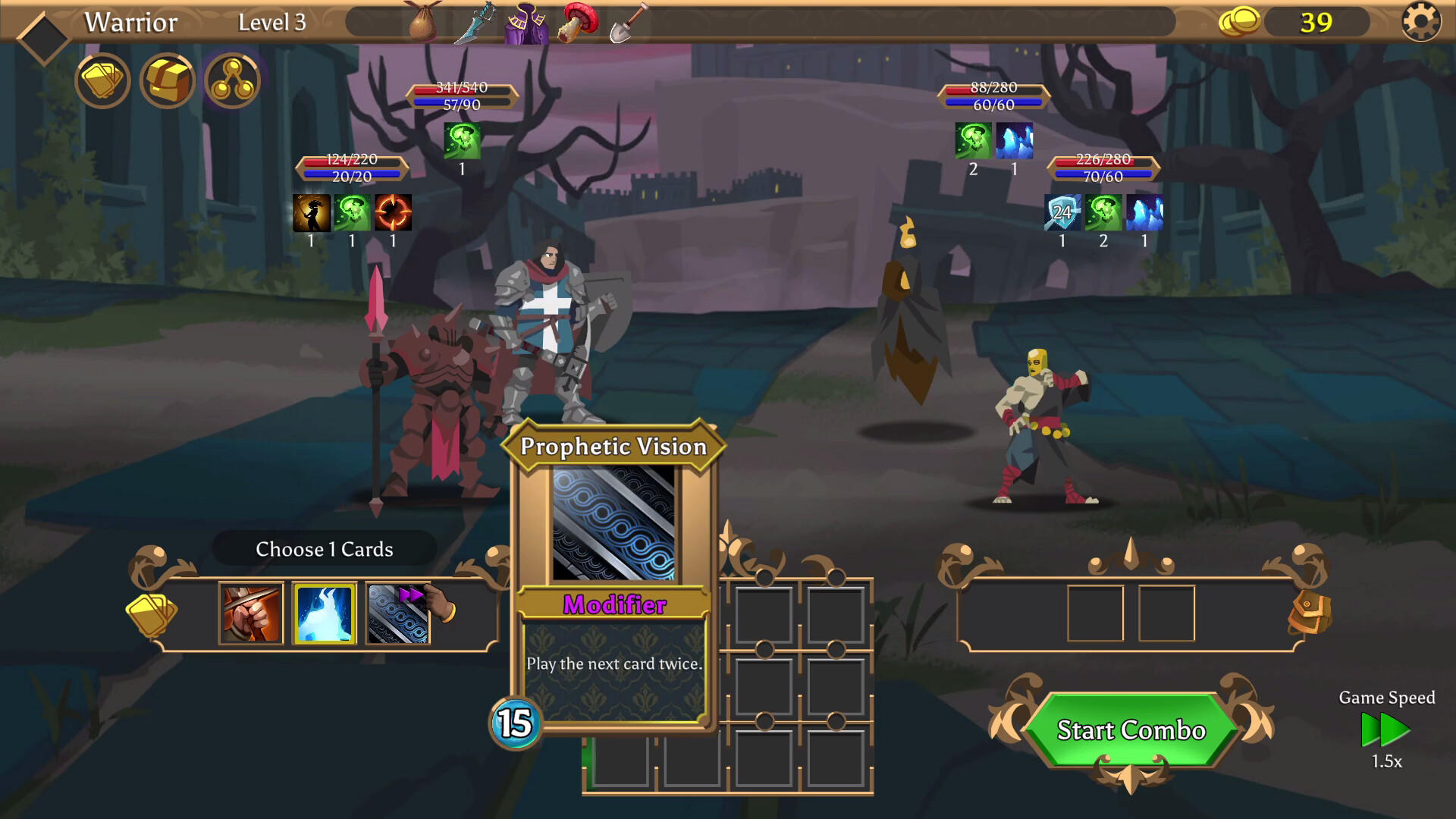 Combo Card Clashers: Prologue screenshot game