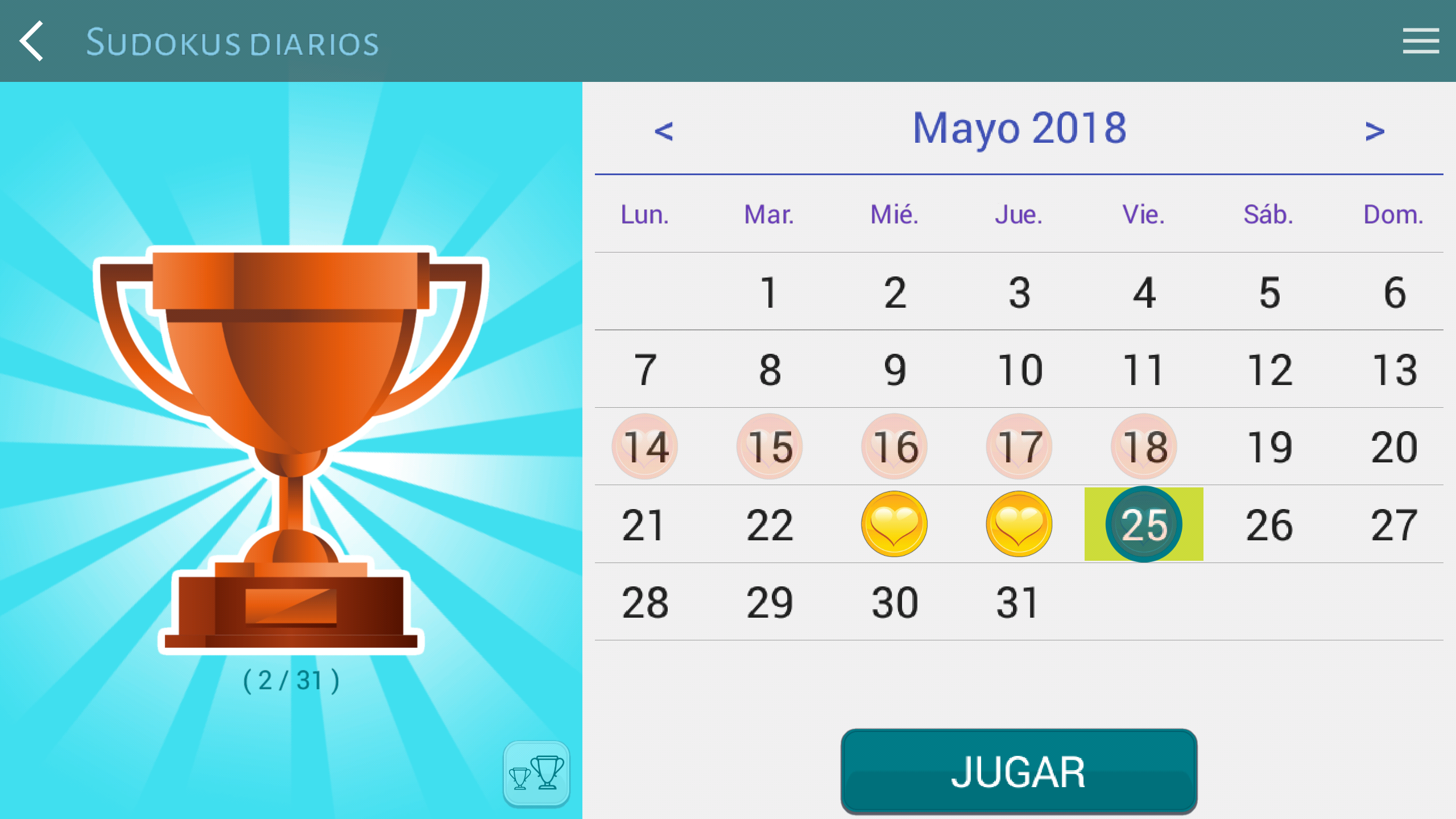 Captura de Pantalla del Juego Sudoku en español