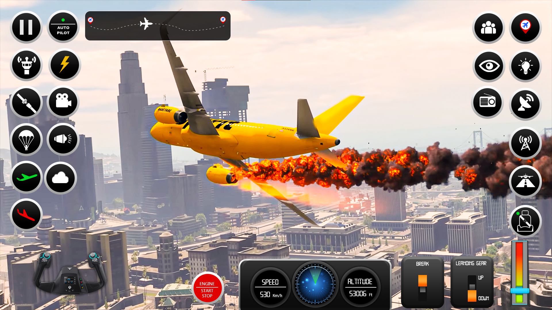 Cuplikan Layar Game Flight Simulator Airplane Game