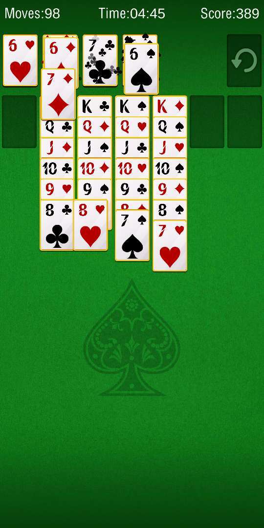 Classic Spider Cards Solitaire 게임 스크린 샷