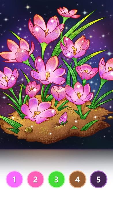 Tap Color: 秘密花园数字涂色游戏 Game Screenshot