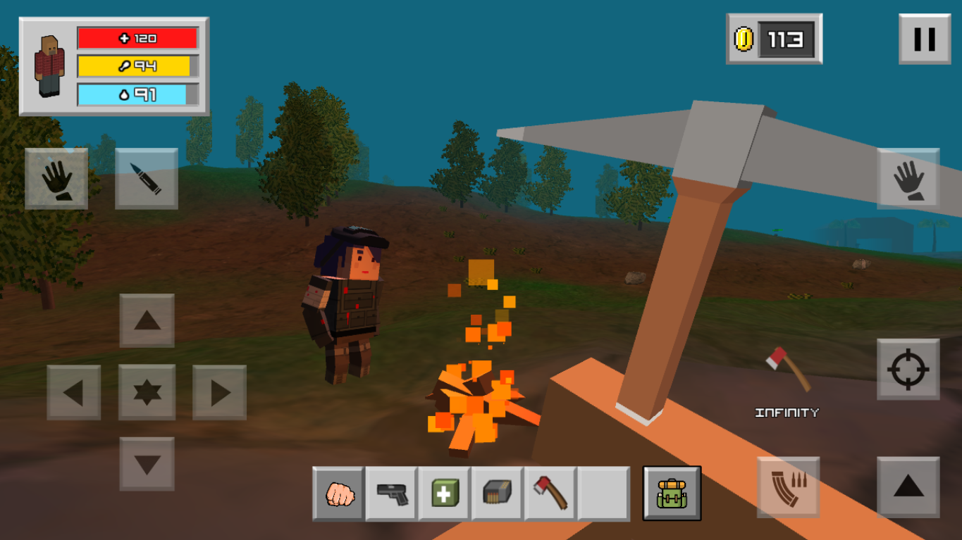 Captura de Tela do Jogo Zombie Craft Survival