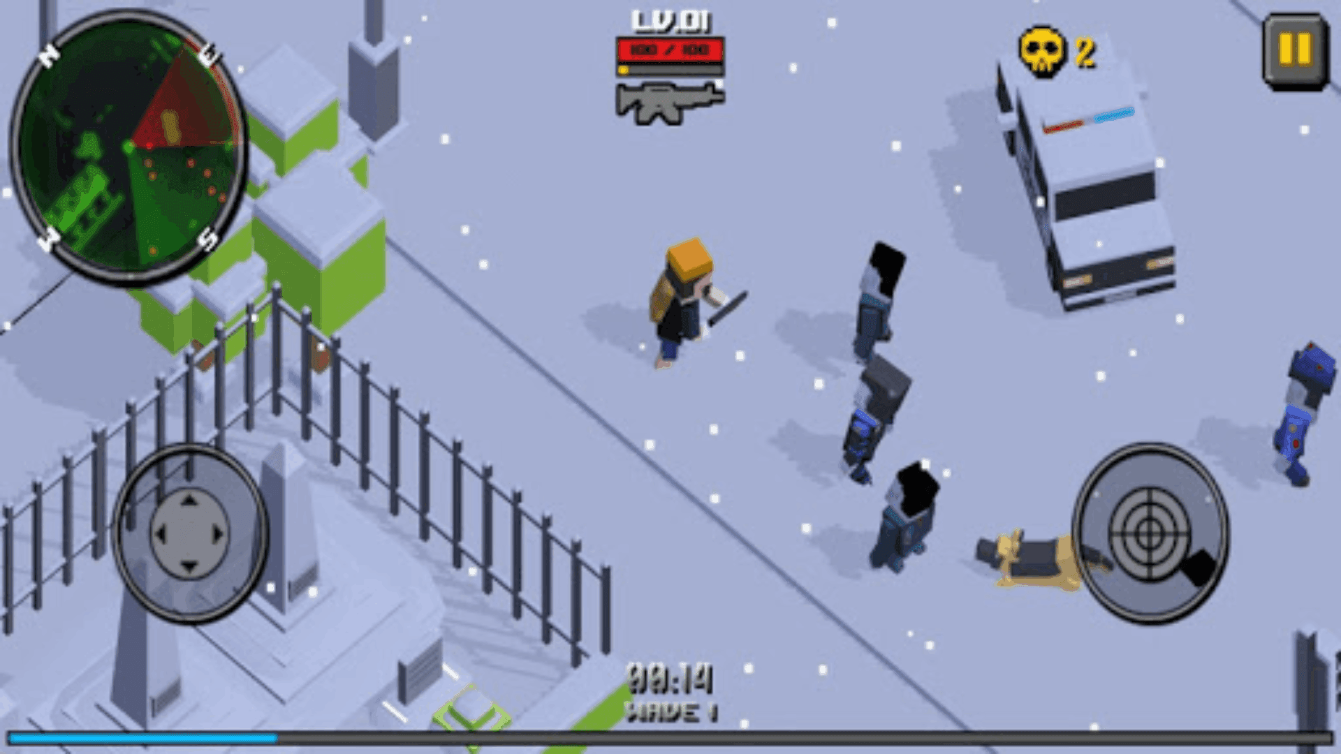 Pixel Zombie Frontier Game Screenshot