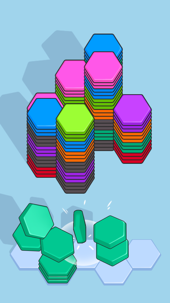 Captura de Tela do Jogo Hex Blast: Color Sorting Game