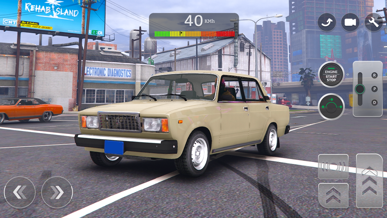 Captura de Tela do Jogo Village Driver VAZ 2107 Soviet