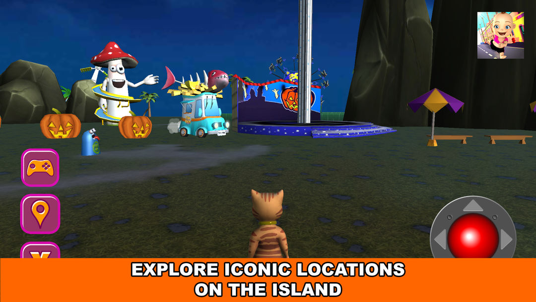 Halloween Cat Theme Park 3D screenshot game