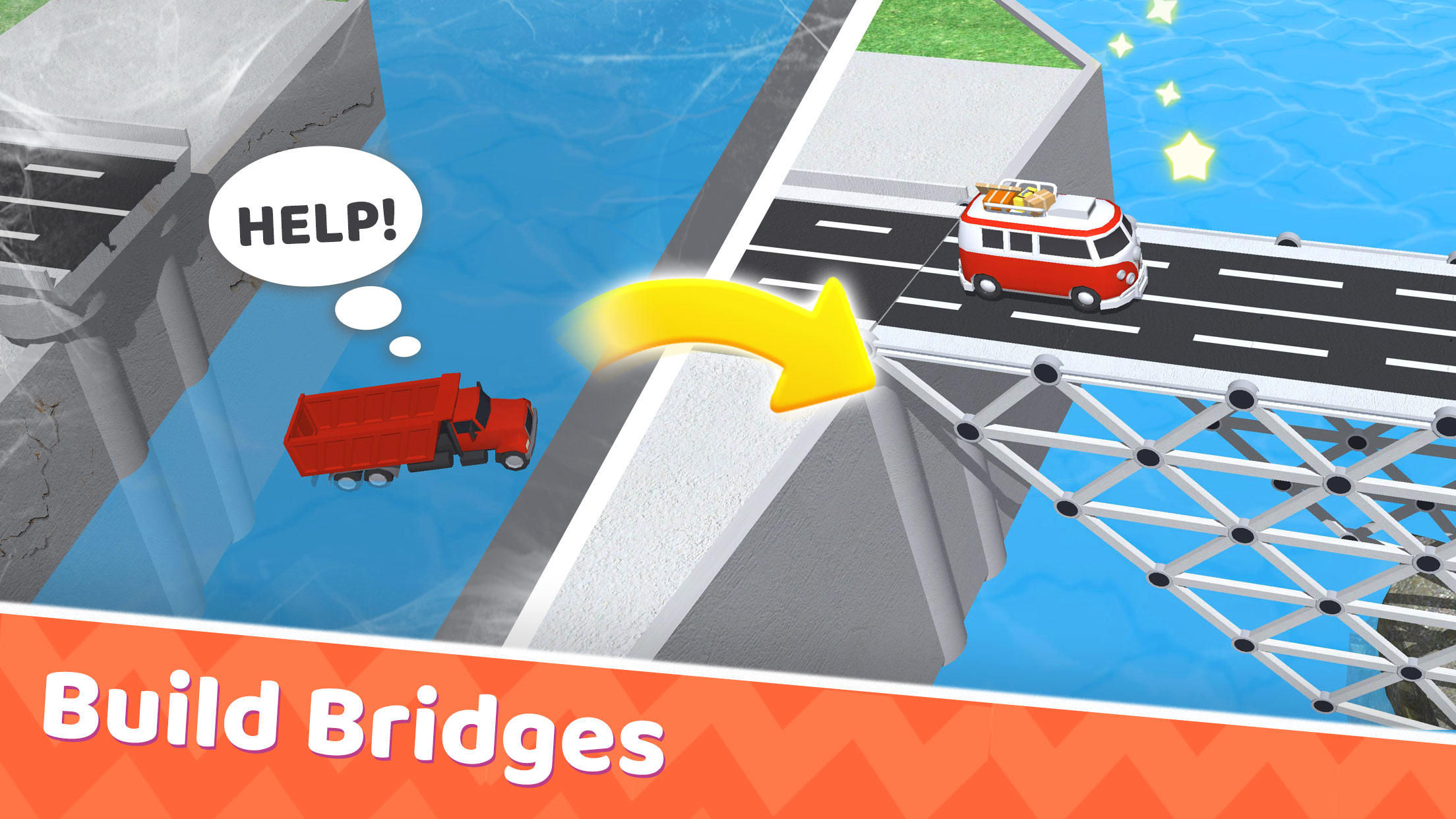 Screenshot 1 of Bridge Building - 橋を作るゲーム 2.000