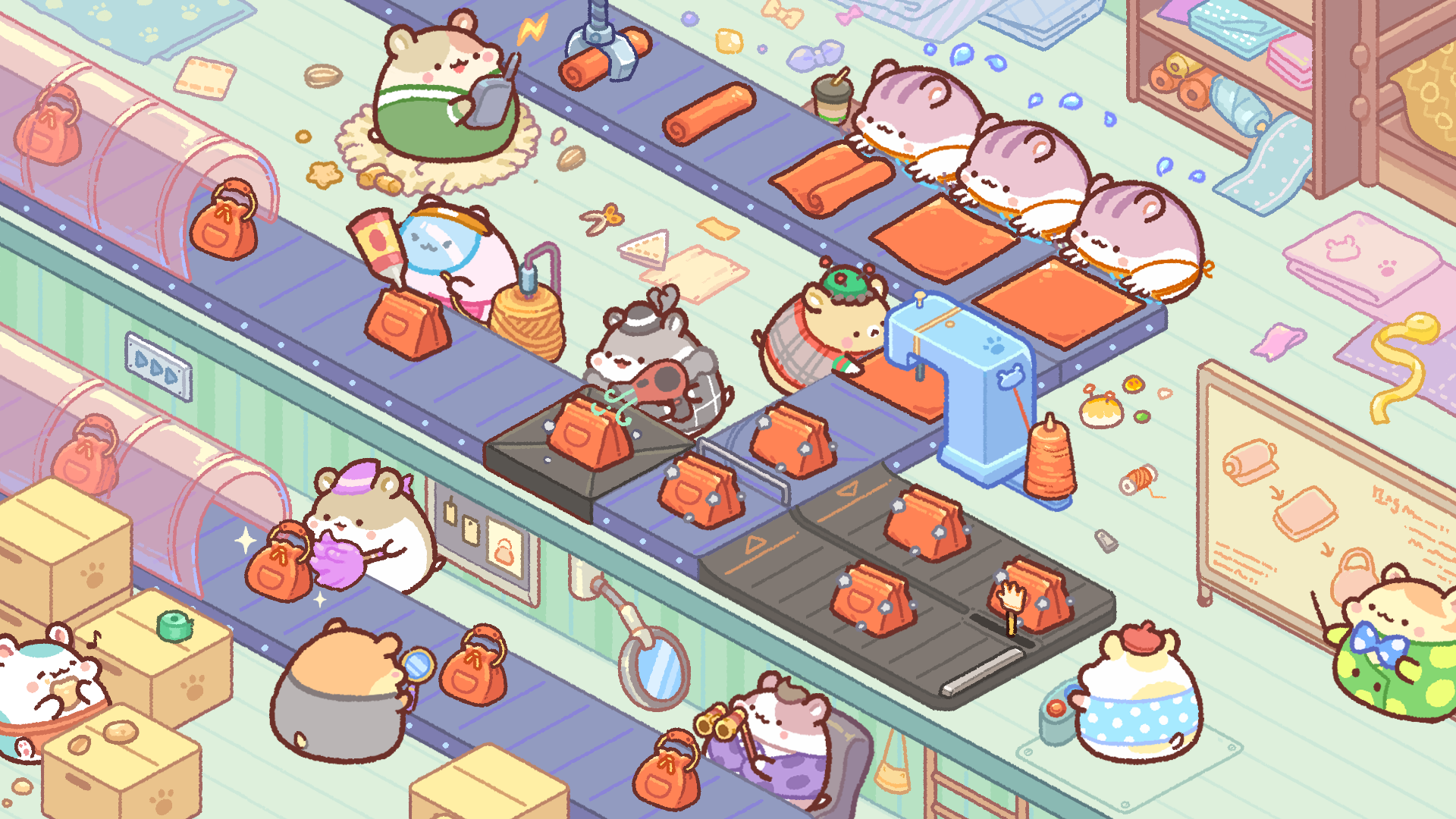 Hamster Bag Factory : Tycoon Game Screenshot
