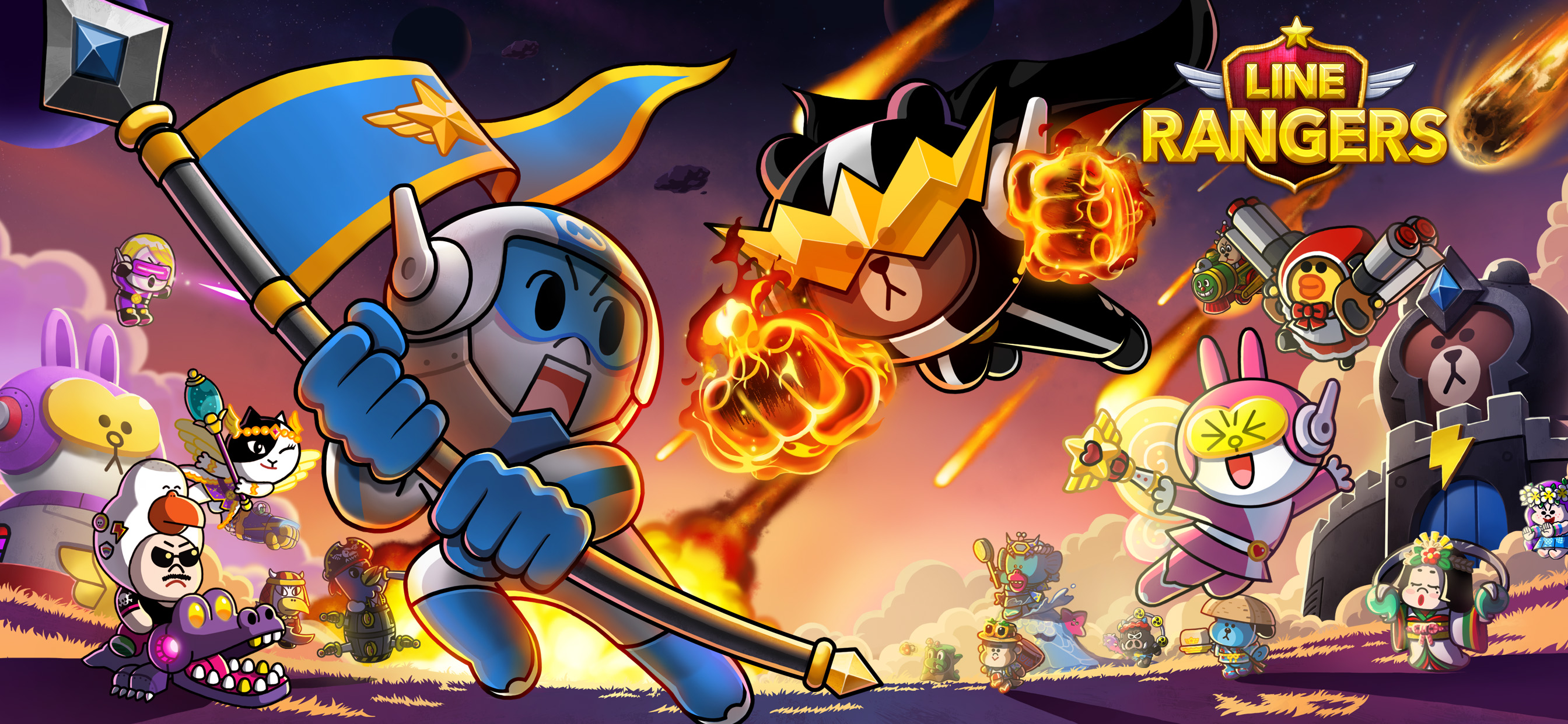 Captura de Tela do Jogo LINE Rangers: Brown-Cony Wars!