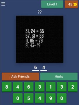 Math Riddles and Puzzles Game Screenshot