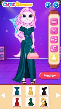 Glamorous Cat Girl Dress-Up Game Screenshot