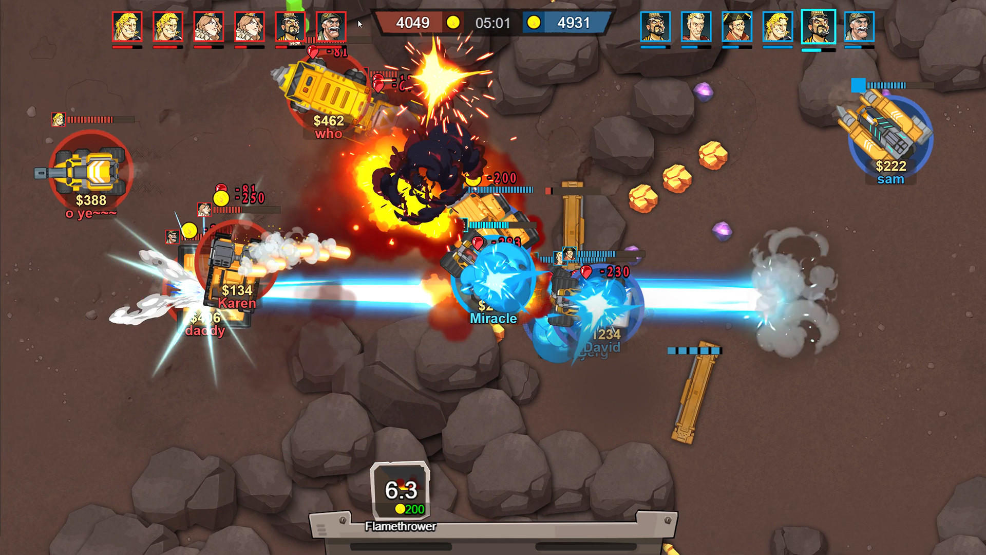 Mine Clash screenshot game