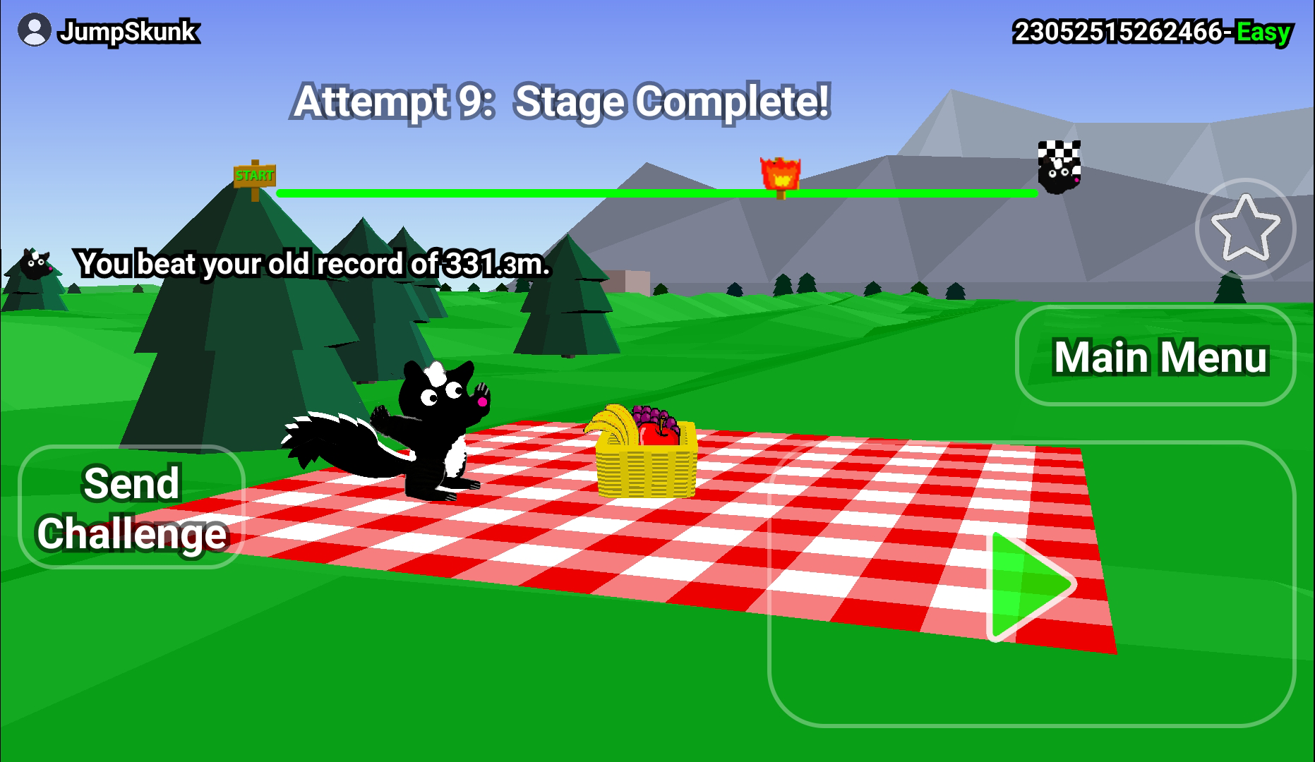 Jump Skunk - Animal Dash Game Screenshot